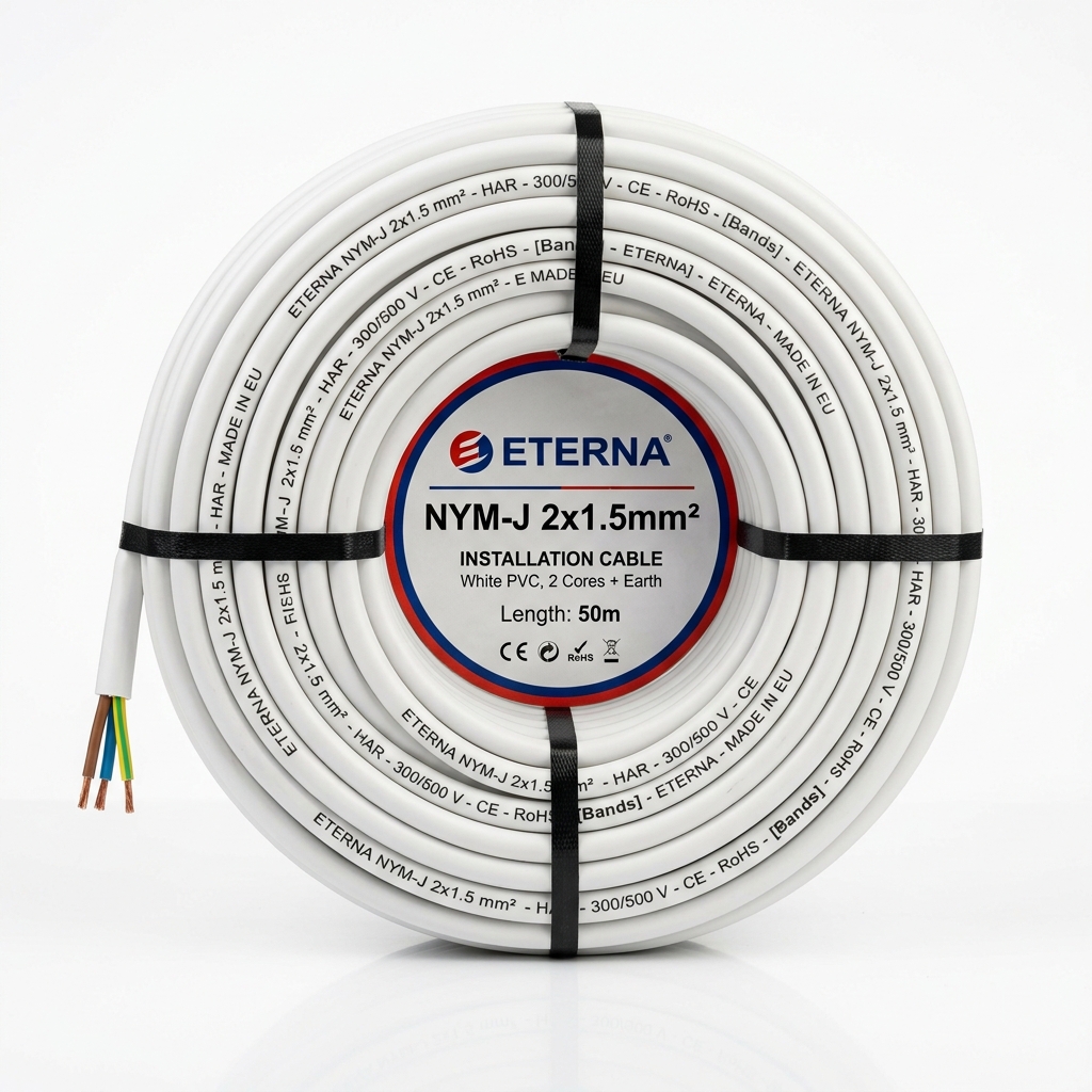Kabel Eterna NYM 2x1.5mm 50m