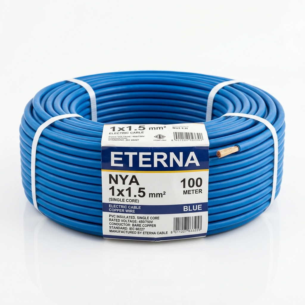Kabel Eterna NYA 1x1.5mm 100 Meter